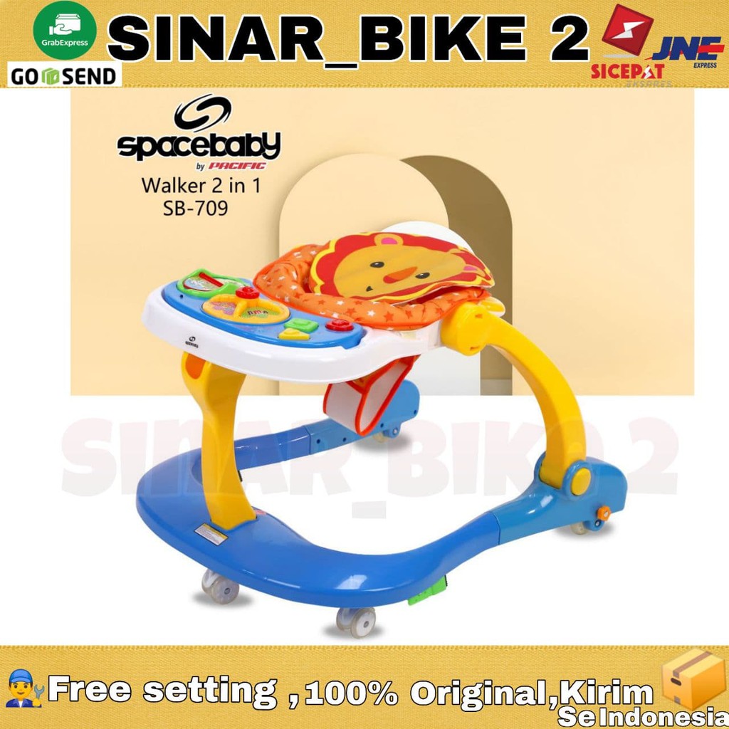 Baby Walker SPACEBABY Sb-709 2 In 1 Ada Musik Dan Mainan