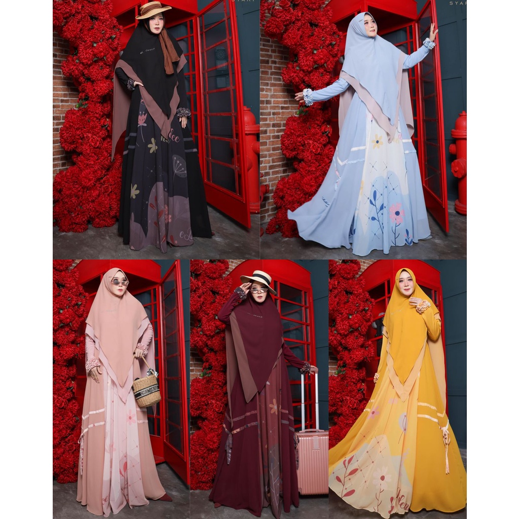 SHEEZAN SERIES SYARI BY EL.DEENA_Gamis Syar'i ELdeena Kanaya Kekinian Terlaris Termurah Bestseller