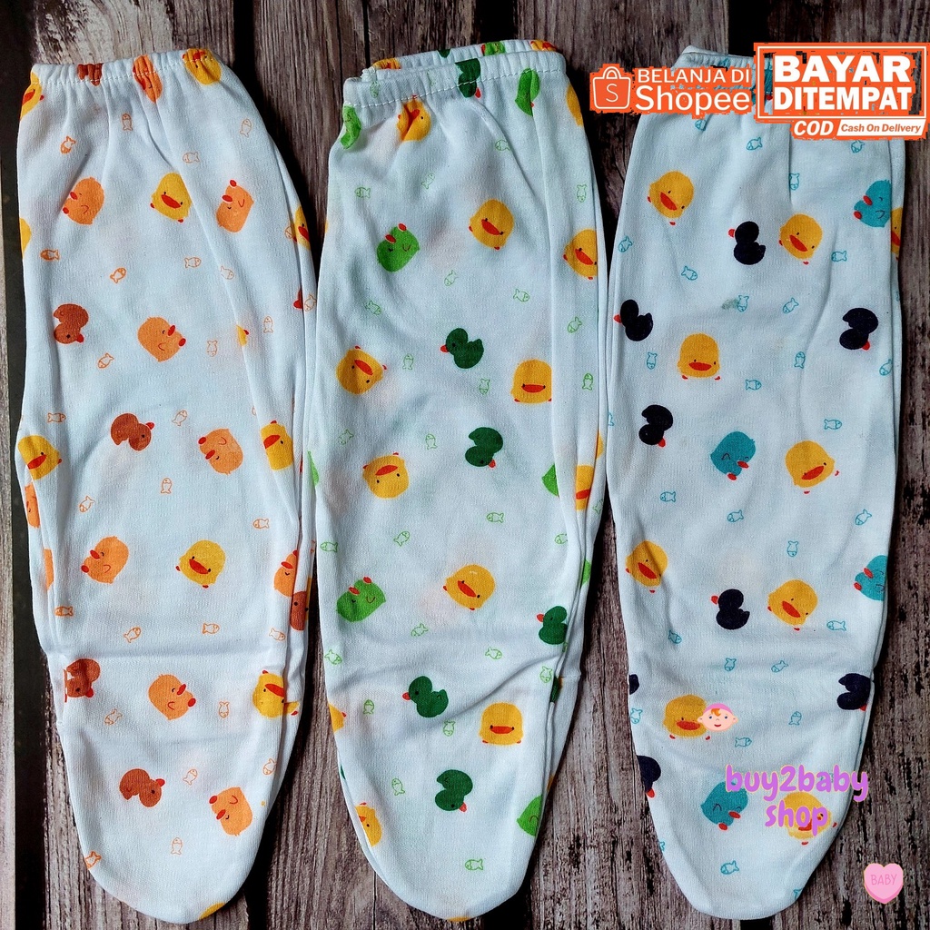 Celana panjang bayi model Tutup Kaki Shankusen motif Animal Series isi 3 PCS