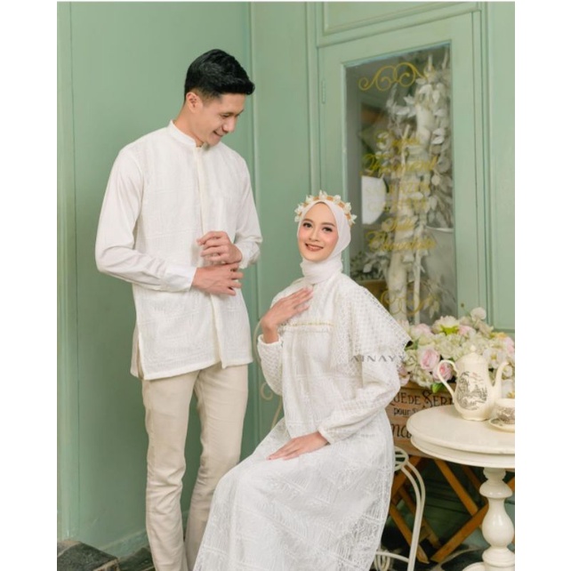 Alyssa Dress dan Koko Broken White by AINAYYA