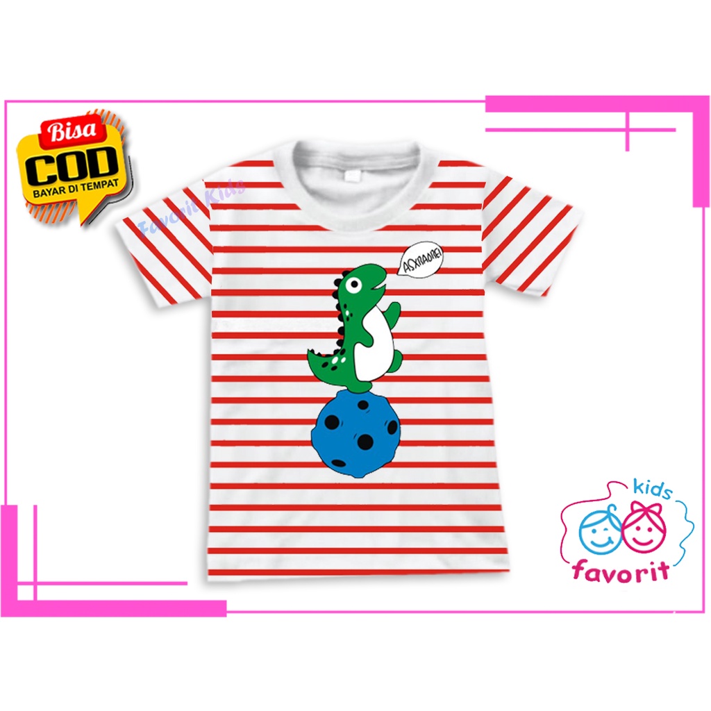 baju Kaos atasan anak laki laki dan perempuan lengan pendek || baju anak motif kartun