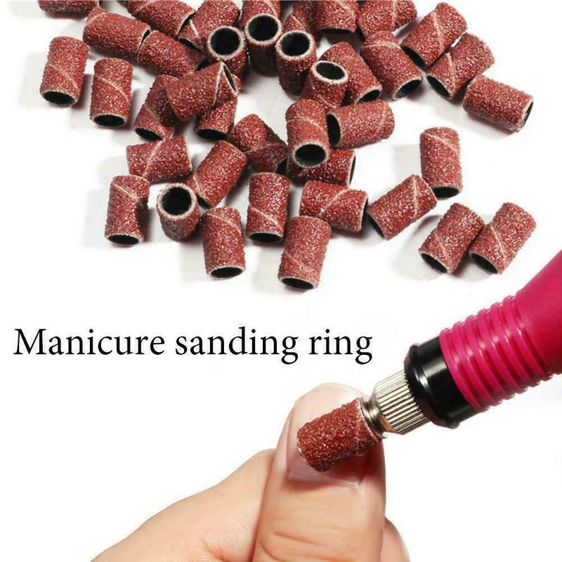 50 Pcs Cincin Pasir Kuku Untuk Mesin Pengamplasan Manicure Nail Art Profesional