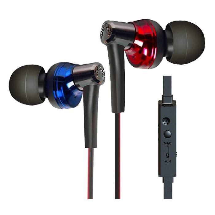Phrodi 600 Earphone With Microphone - Pod-600 - Biru