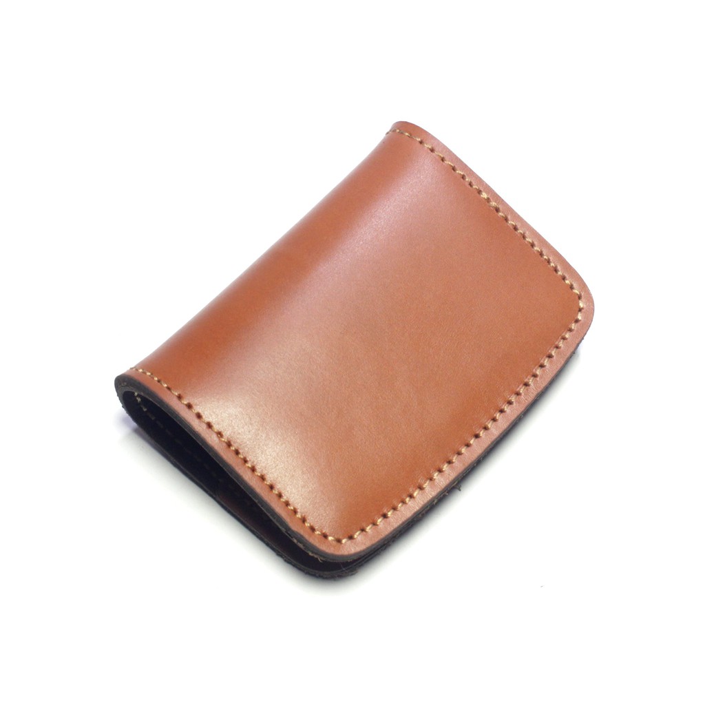 dompet kartu kulit asli model dua warna card wallet kancing