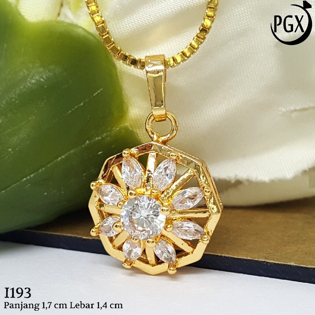 PGX Liontin Kalung Xuping Wanita Perhiasan Lapis Emas Aksesoris Fashion - I193