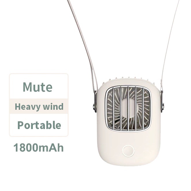 Kipas Angin Mini Portable Model Kalung Leher Neck Fan 1800mAh - YJ19A