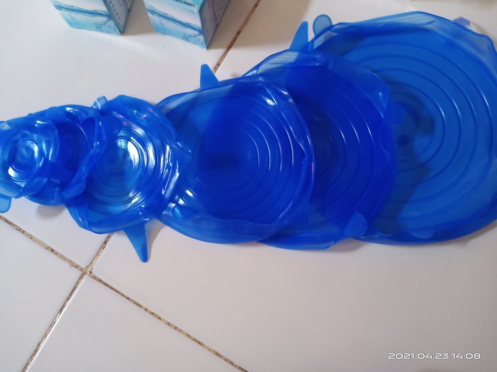 Penutup Makanan Silikon Serbaguna Food Cover 6in1