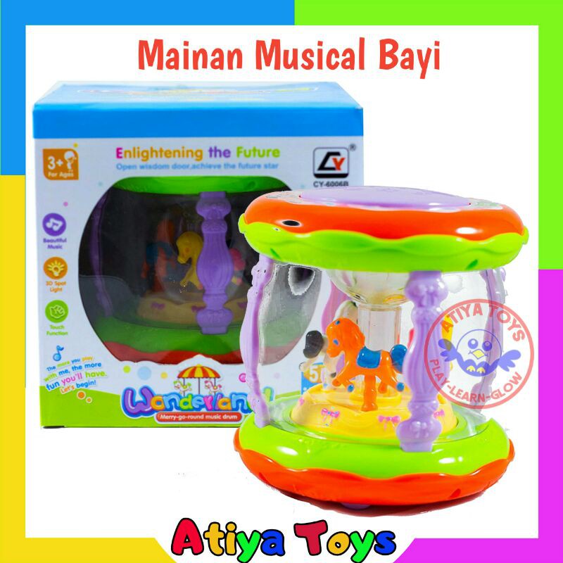 Mainan Maenan Permainan Kotak Musik Music Box Ada Karakter Hewan Kuda Unicorn Kado Anak Ultah Lucu