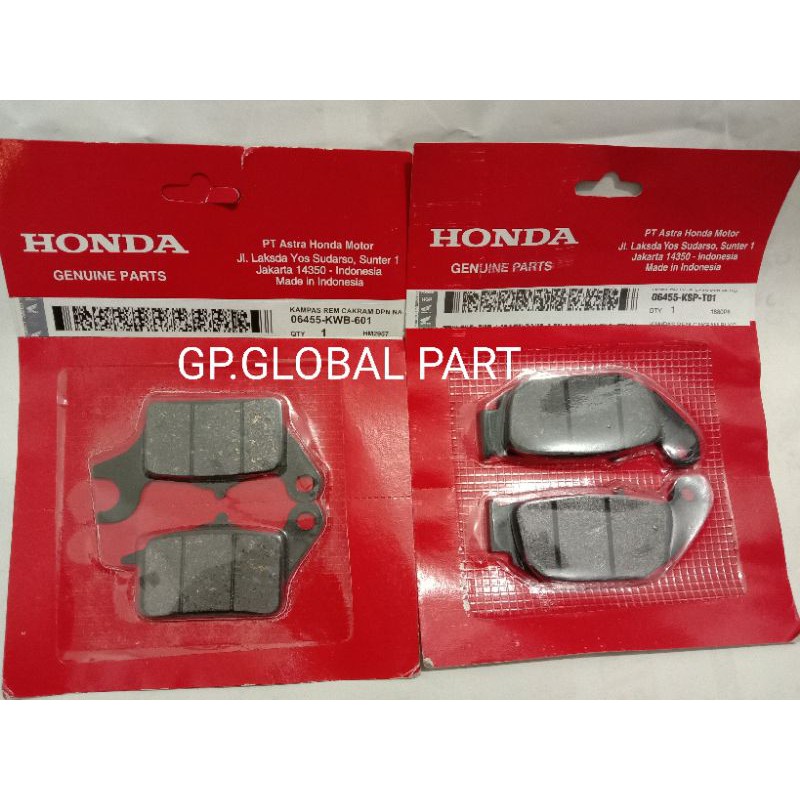Kampas Rem Depan Belakang.Sonic 150R/Supra GTR 150