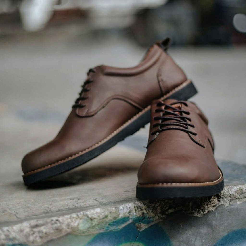 ALASKA BROWN |ManNeedMe x FSTP| Sepatu Pantofel Pria Derby Semi Formal