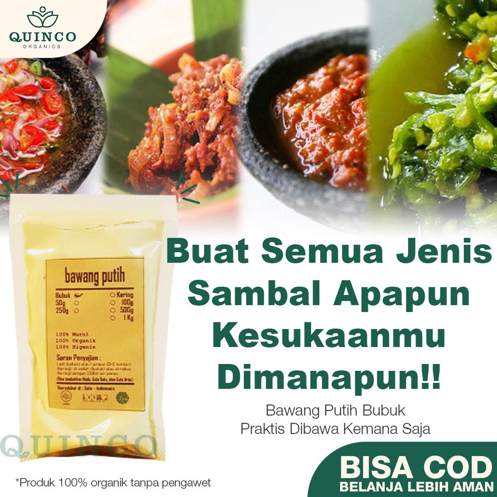 

Garlic Powder 100 gram BAWANG PUTIH Bubuk R64 bumbu dapur bubuk ORGANIK MURNI IMPORT anti virus