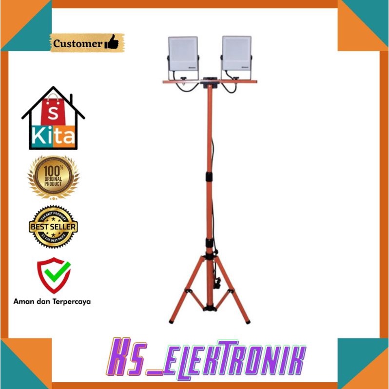 Lampu Kerja Krisbow LED 2x30 Watt 2 Meter /Lampu Sorot/Lampu Proyek/Lampu Bengkel