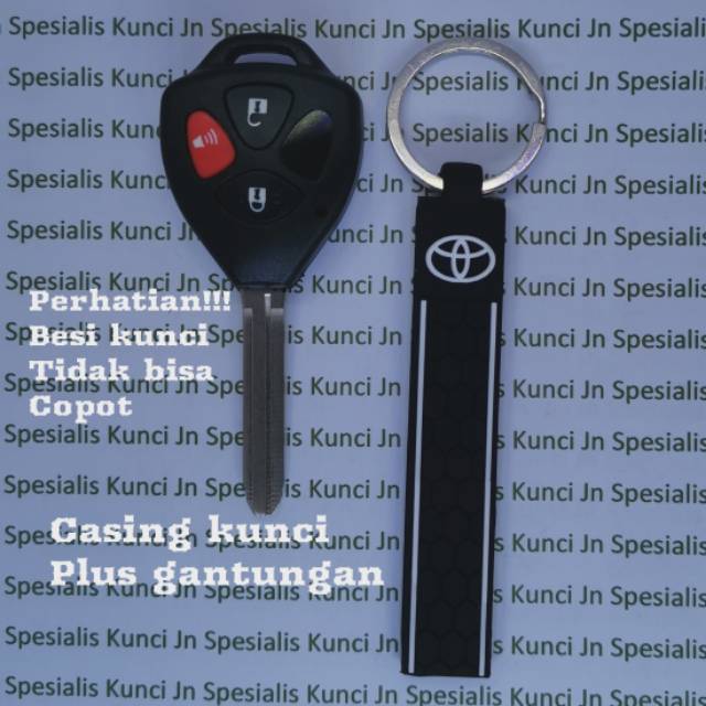 Casing kunci plus gantungan toyota 3 tombol innova fortuner yaris Vios