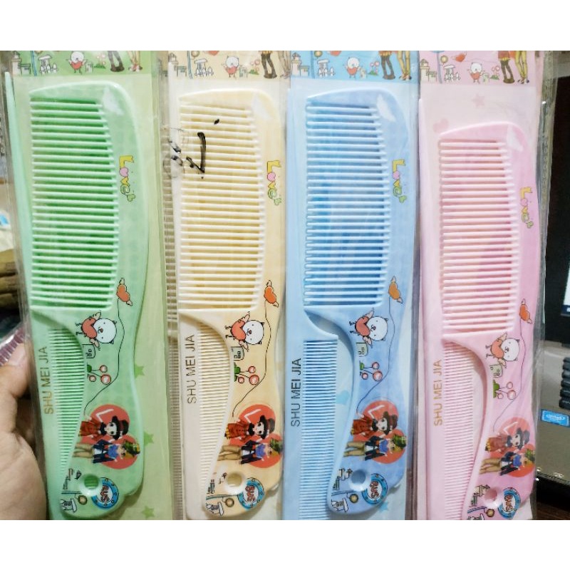 SS17 Sisir Plastik Isi 2 Premium Karakter Random