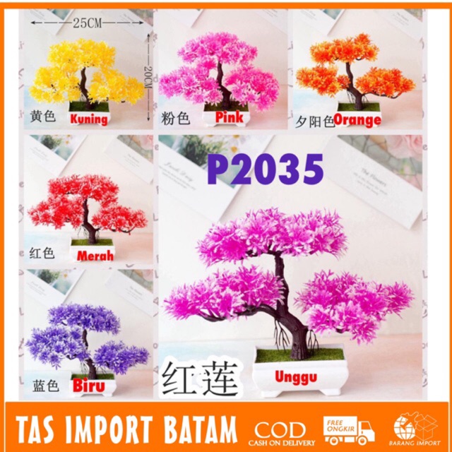 TIB / COD-P2035/Bunga Plastik/Bunga tanaman Dekorasi