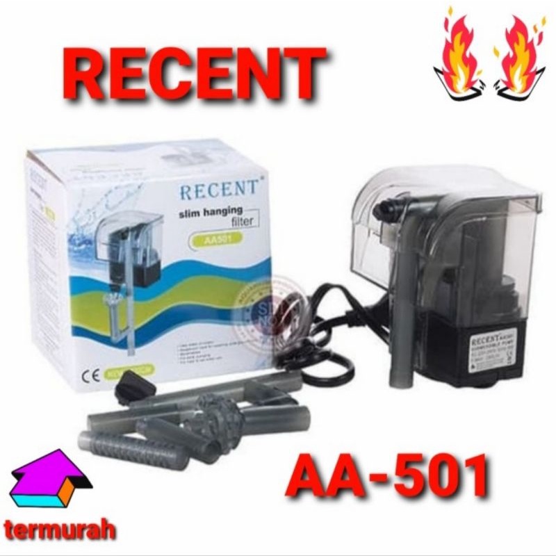 Filter gantung Aquarium RECENT AA 501 hang on Aquarium 30-40Cm