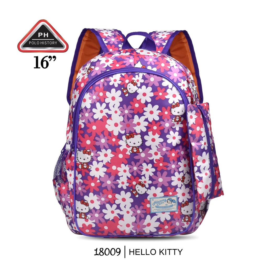 { FF }Tas Ransel Anak Karakter SD Full Motif Lucu Bagus Polo History 16Inch 18009 / Free Kotak Pensil