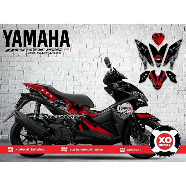 Jual DECAL STICKER YAMAHA AEROX JAPANESE WAR DESIGN Shopee Indonesia