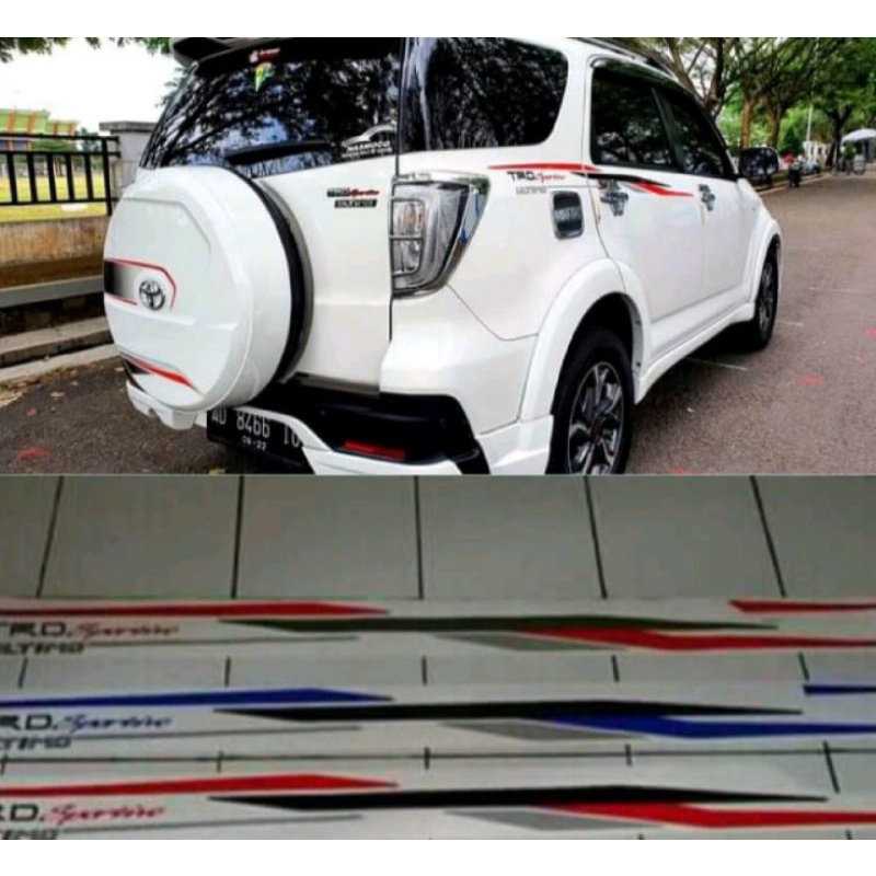 List body stiker Toyota Rush TRD Sportivo / List body stiker mobil Toyota Rush Sportivo