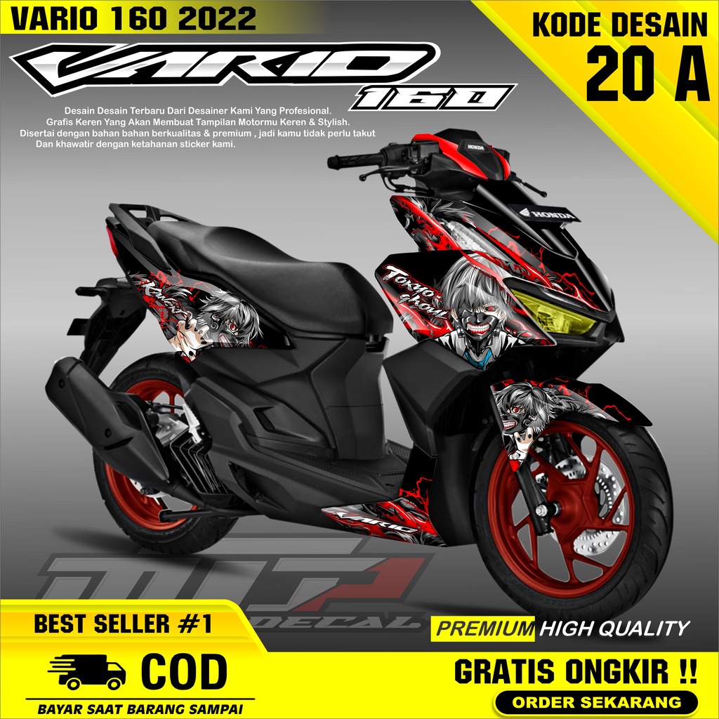 (PALING DICARI)  Decal Sticker Vario 160 full body - Dekal Stiker Striping lis Vario 160 New 2022 De
