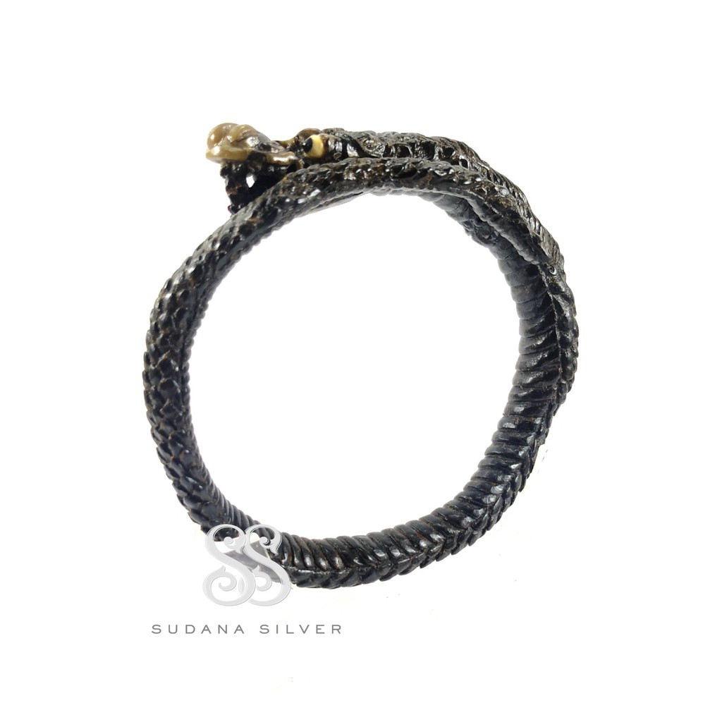 Gelang Akar Bahar Pria Ukiran Naga Handcarving Bali