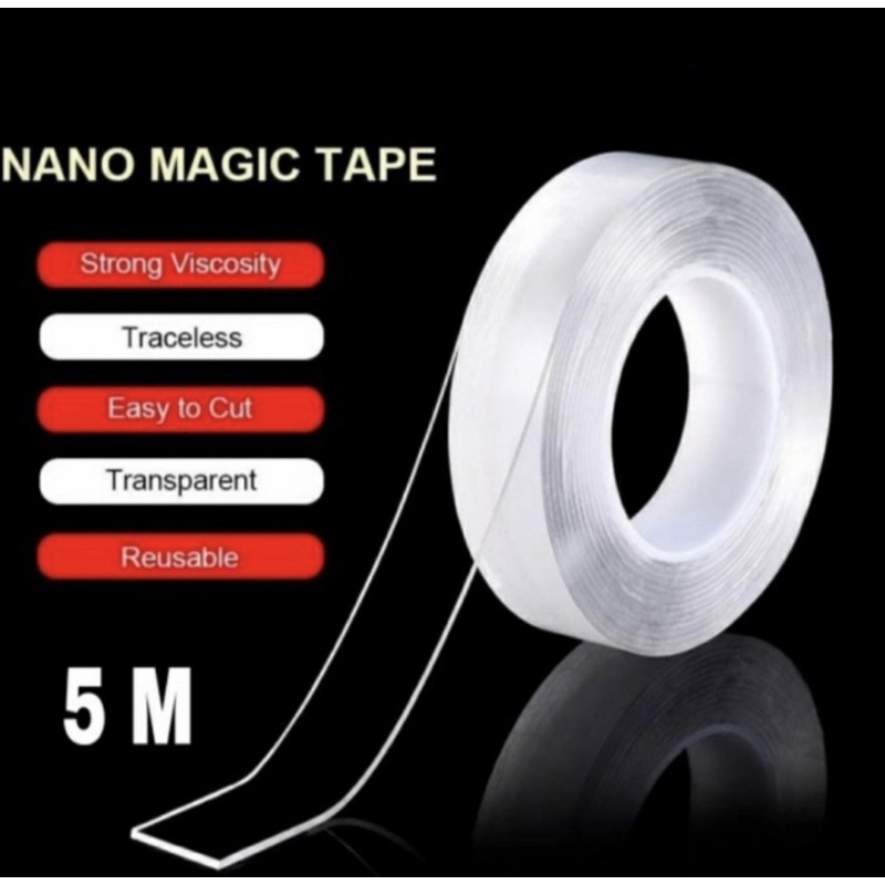 NANO MAGIC TAPE / double tape tip isolasi transparan 1M 3M 5M