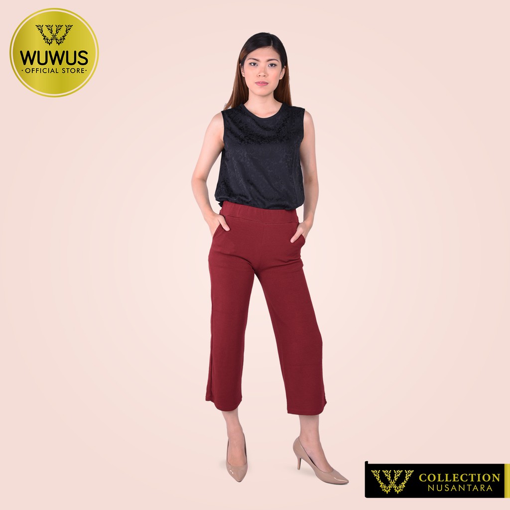 WUWUS TERKLASIK KULOT PANJANG CREP WANITA Bahan Waffle WUWUS TERKLASIK KULOT PANJANG CREP WANITA Bahan Waffle