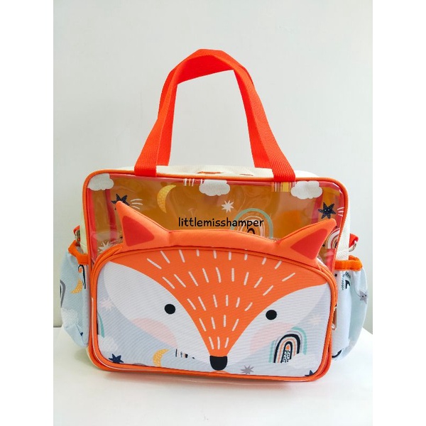Custom sport bag anak tas olahraga 3d atau tas buku les anak perlengkapan bayi animal fox bunny swimming bag tas renang fox bunny