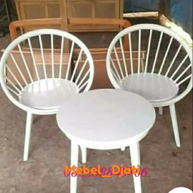 Meja kursi teras taman depan jati mebel jepara