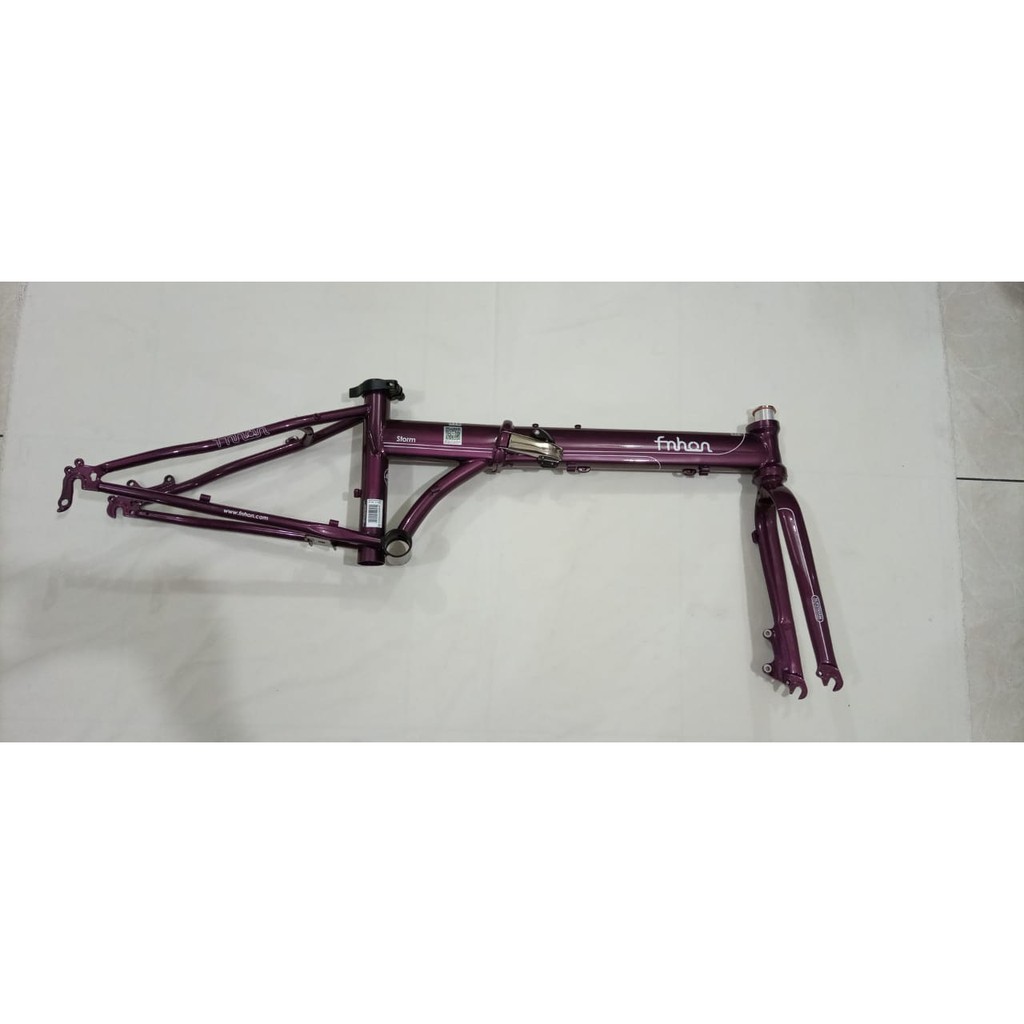 Frame FNHON dan Fork Storm Ungu Metalic Purple Burgundy Discbrake disc brake db 20 22 inch Chromoly