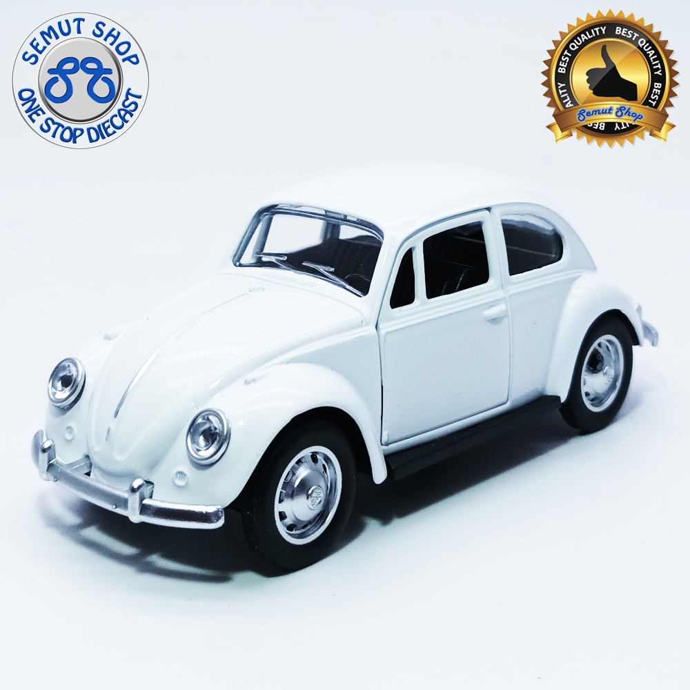 Apolo MSZ 1967 Volkswagen Classical Beetle Glossy White Miniatur Mobil VW Kodok