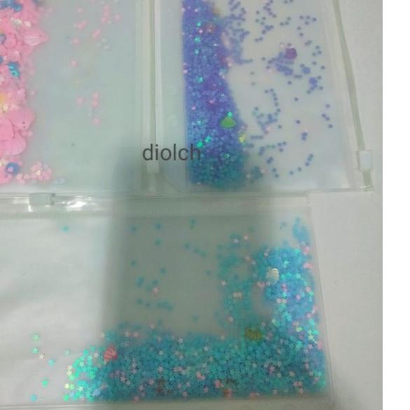 

【COD】 Ziplock A6 A5 Binder Glitter Sequin Transparan | 6 Ring 6 Hole / Zipperbag Lucu Shake PREMIUM KANTONG BINDER |Promo!!!|launching|New!