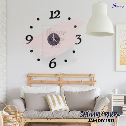 SHENAR JAM DINDING DIY BESAR ANGKA HURUF 3D / JAM RAKSASA TEMPEL TEMBOK GIANT WALL CLOCK, SHENARCORNER168