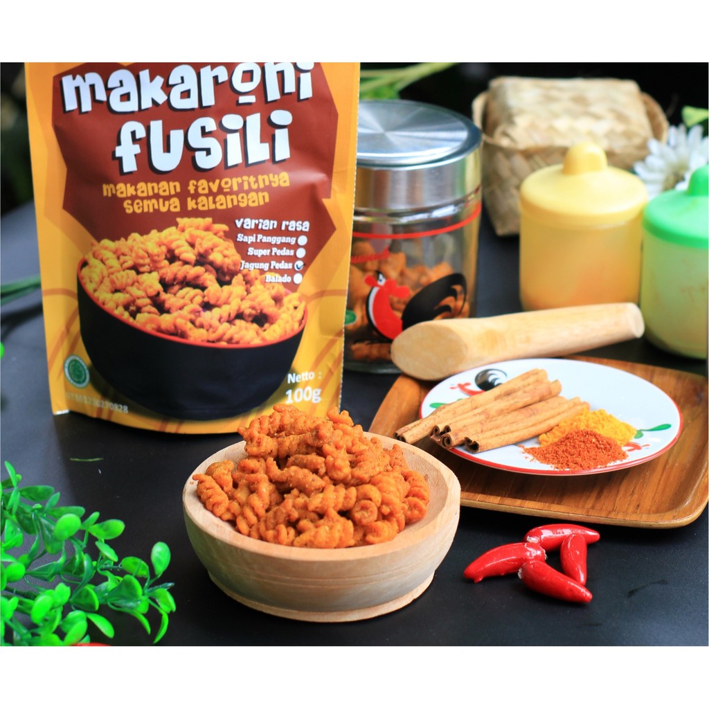 

Makaroni Spiral Pedas BUNDLING Isi 2 Pack | MAKARONI FUSILI YUMMY Cemilan Pengusir Gundah Gulana