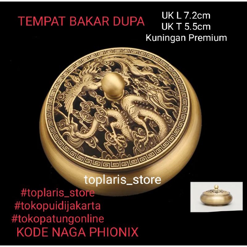 Tempat Dupa Premium Kuningan Tebal New 21AB Besar