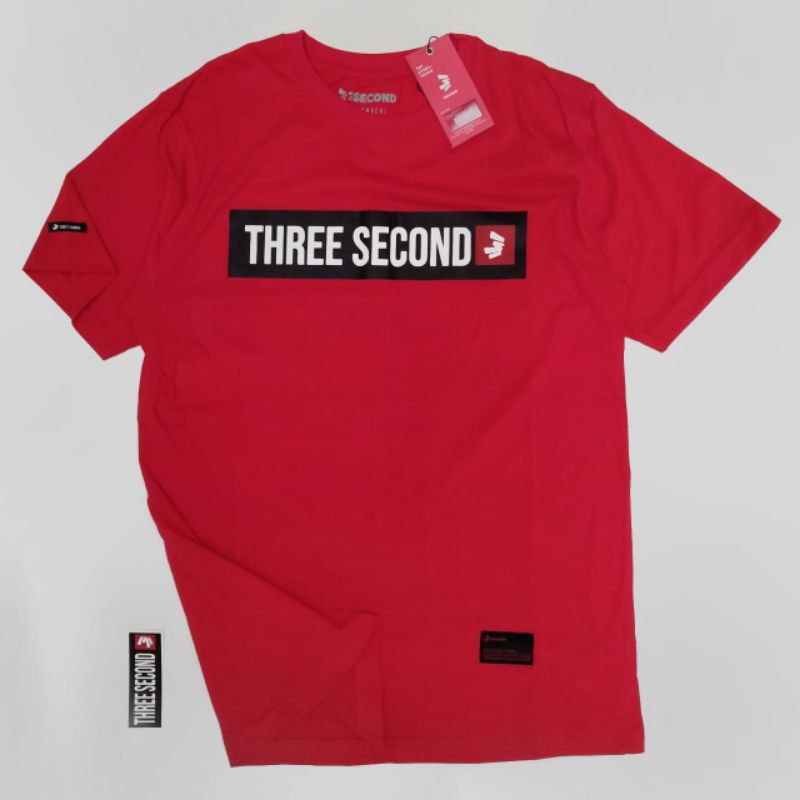 KAOS DISTRO PRIA 3SECOND FREE STIKER BAJU KAOS KATUN COWOK MURAH TSHIRT THREE SECOND 0328 HD TIMBUL