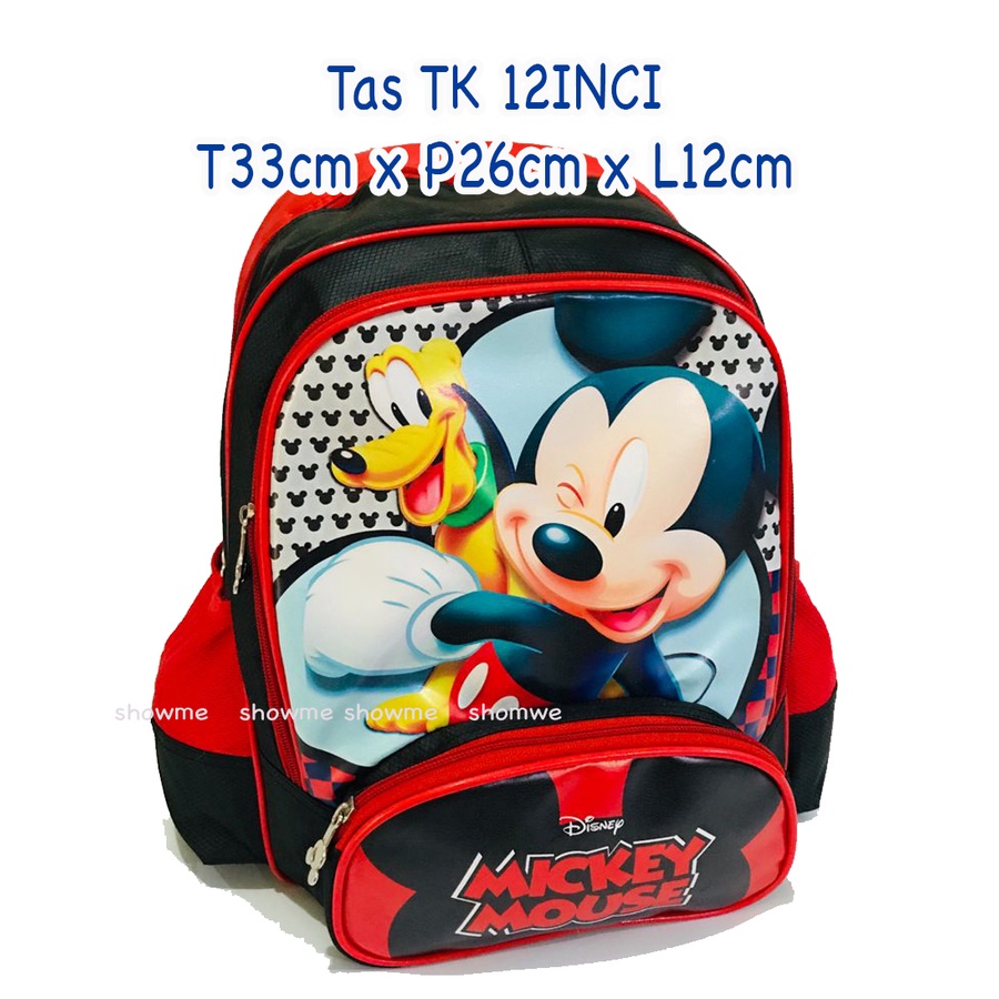 Showme Tas Ransel Anak Sekolah TK 12,5 inci Mickey 3kantong