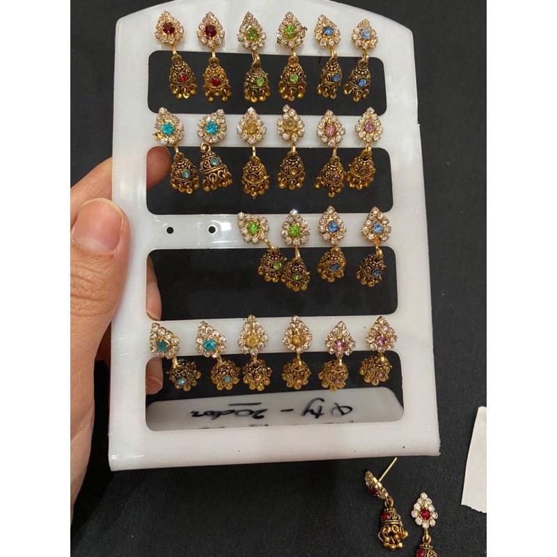 /Anting India Murah/Anting Tusuk /Dubai Lapis Emas Cantik Anti Karat/Anting jhumkis india