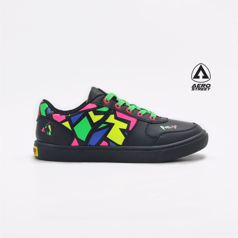 Sepatu Aerostreet Volt Neon - Hitam Size 36