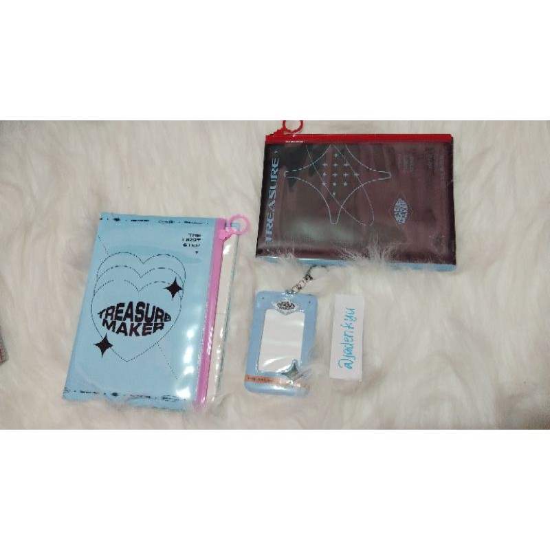 OFFICIAL MD I LOVE YOU ILY TREASURE KEYRING POUCH BLUE / BLACK ONLY DAN PC+POSCA SET