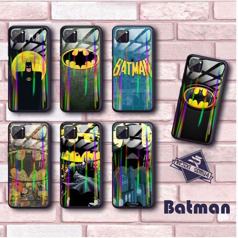 back case glass aurora Batman Oppo A3s A1k A5 A9 2020 A7 F9 A5s A31 A52 a53 A92 A37 A57 A59 [RS]218