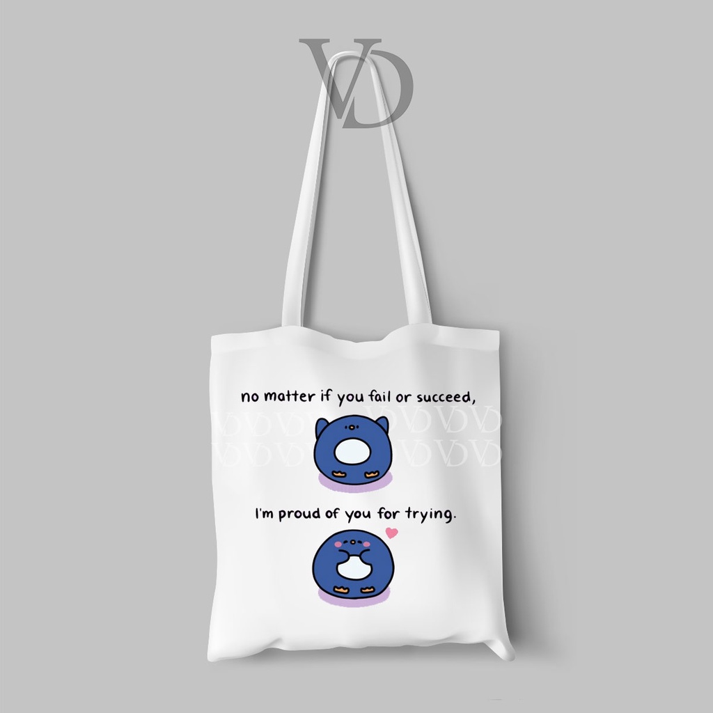 TOTE BAG BAHAN KANVAS QUOTES BEST FRIENDS TERBARU / MOTIVATION TOTE BAG / TAS BELANJA KEKINIAN