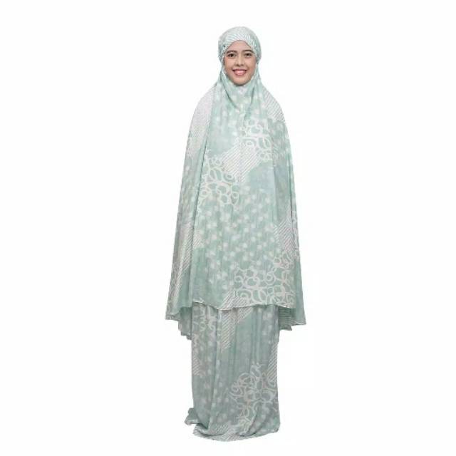 MUKENA TAZBIYA BATIK PARANG GREEN