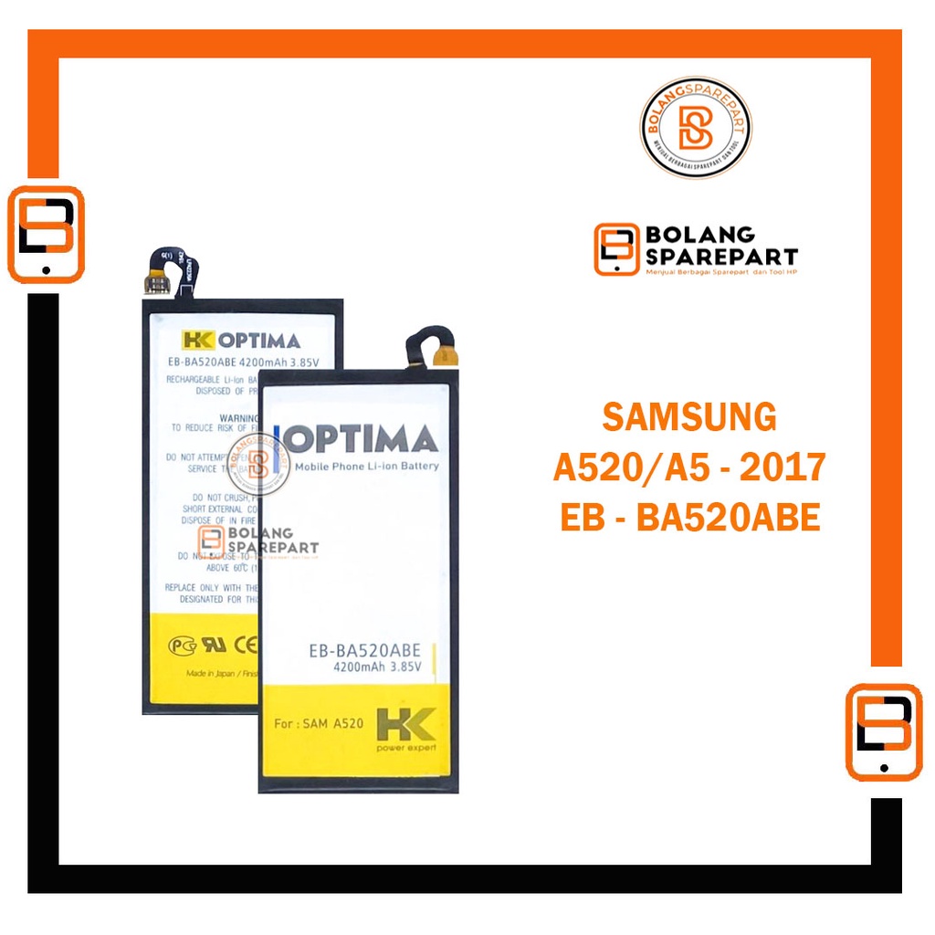 BATERAI BATRE SAMSUNG A520 / A5 2017 HK OPTIMA DOUBLE IC