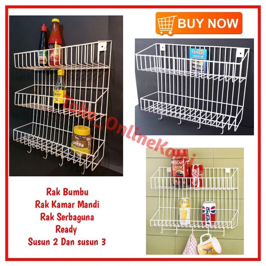 PROMO RAK BUMBU / RAK SHAMPO / RAK BOTOL / RAK SERBAGUNA/ RAK SABUN / RAK DAPUR / RAK BUMBU GANTUNG / RAK