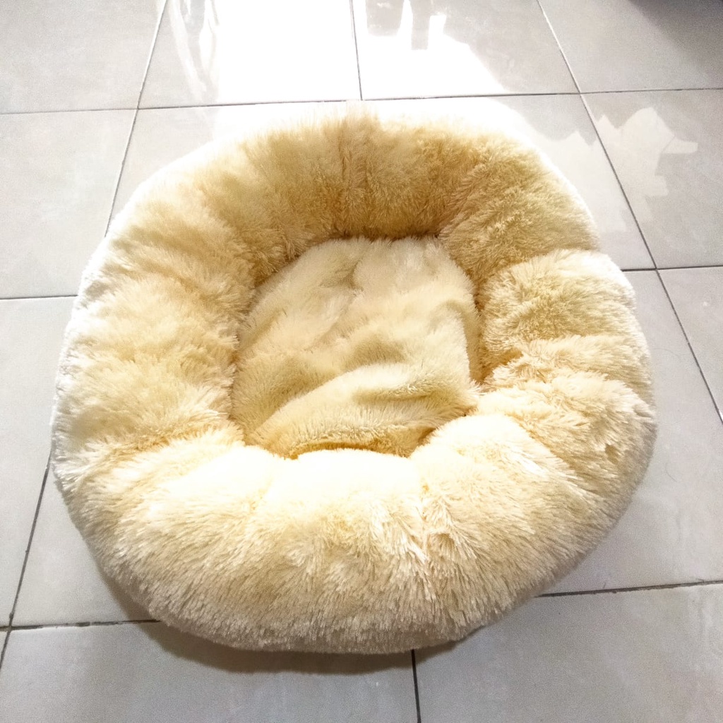 Tempat tidur kucing dan anjing PLUSHY DONAT ukuran Small