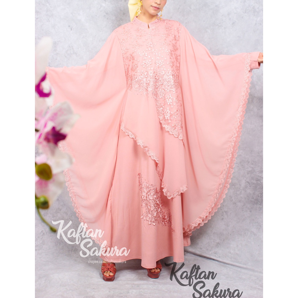 Baju Gamis Wanita Remaja Dewasa Terbaru kombinasi Tile Bordir Bahan Premium Mewah Gamis Busui untuk Pesta Kondangan Lebaran ukuran all size warna salem biru abu abu