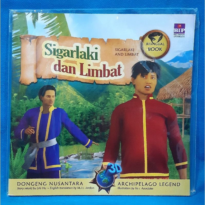 Dongeng Nusantara 3D Bilingual : Sigarlaki dan Limbat ( Buku Anak-anak / Bilingual )