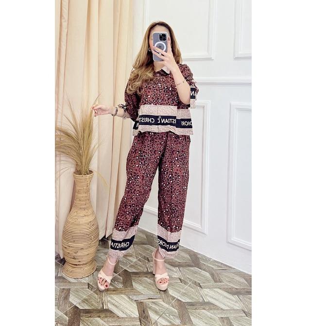 Special Price.. Set Dior Arken Setelan Crop Wanita Trendy Viral Tiktok Dailyset Kekinian