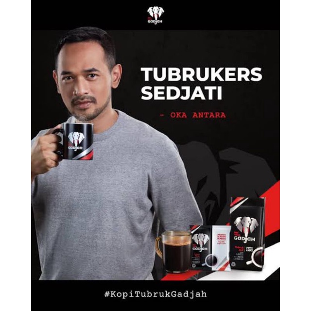 Kopi Hitam tubruk gadjah sachet gajah tanpa gula